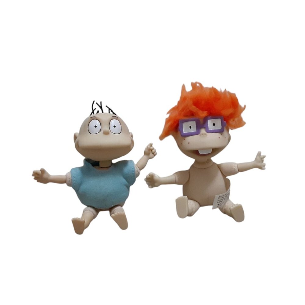 Rugrats Chuckie Finster & Tommy Pickles 4" Dolls 1997 Mattel Vintage